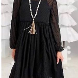 Matilda Jane Nostalgia Black Sheer Dress